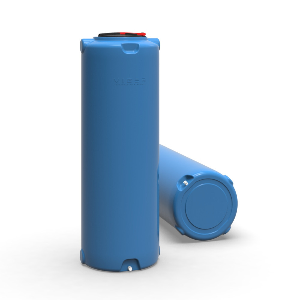 Емкость 1000 л узкая вертикальная Viger голубая Київ - зображення 3