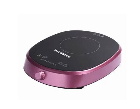 Плита индукционная электрическая настольная Hausberg HB-1527RZ 2000 Вт розовая Київ - зображення 1