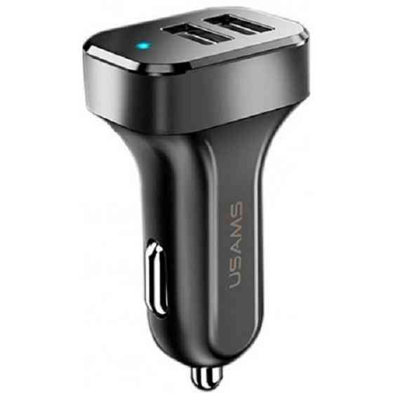 Автомобільний зарядний пристрій Usams C13 King-Tu 2USB 2.1A + cable Micro Black (Код товару:24864) Харків