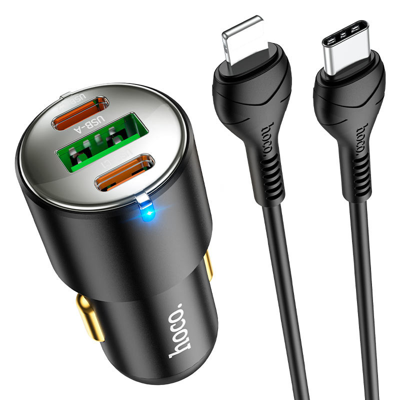 АЗУ Hoco NZ6 PD45W (2Type-C/1USB) + Type-C to Lightning Херсон - изображение 1