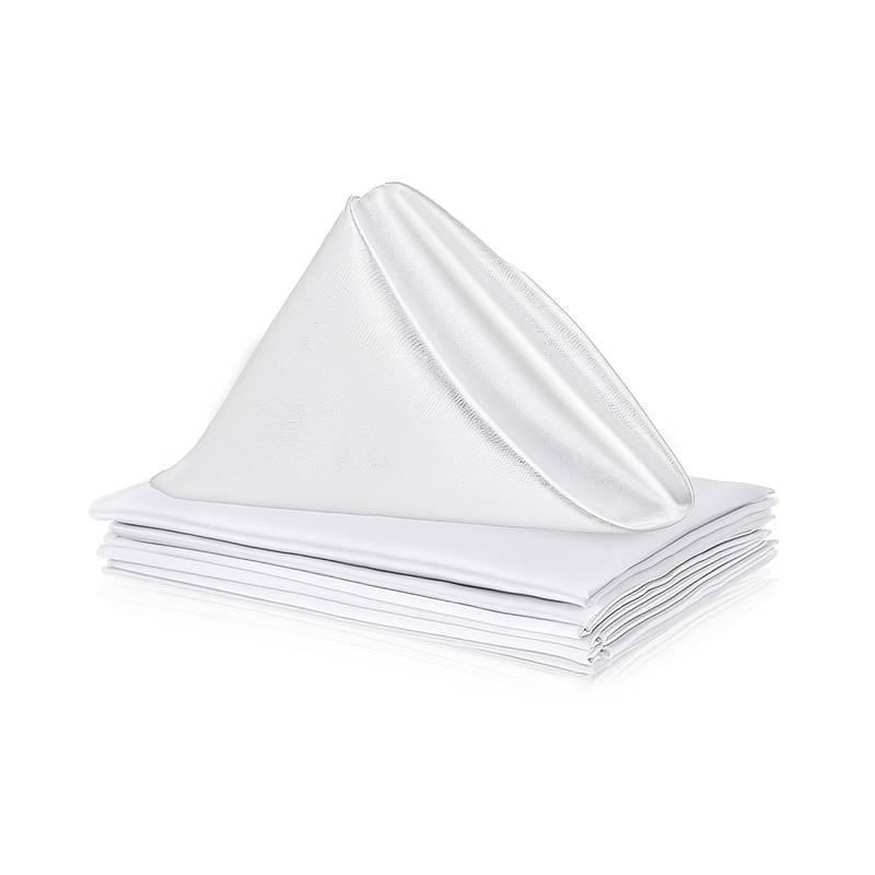 Салфетки атласные сервировочные Leeseph 30х30см белые набор 6 штук Одеса - зображення 2