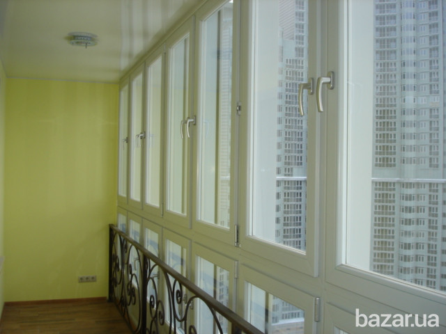 Пластиковое окно на лоджию балкон из профилей Рехау Rehau Київ - зображення 4