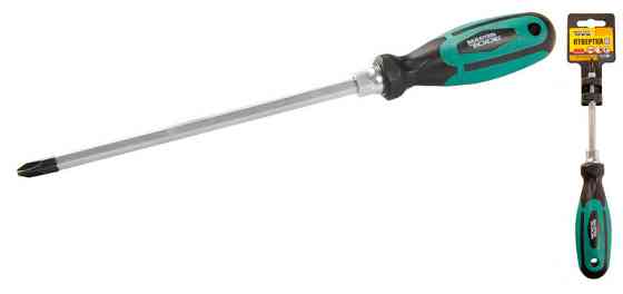 Отвёртка крестовая магнитная MASTERTOOL HEXAGON РН3х200 мм ручка с TPR покрытием 45-8320 Харків