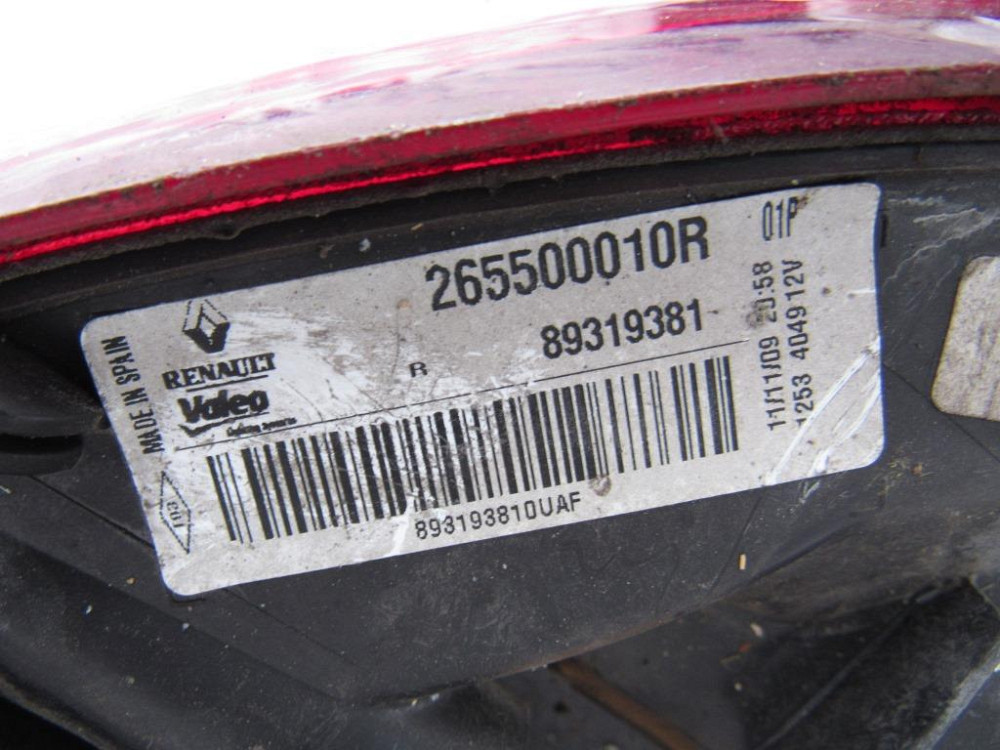 Фонарь задний правый Renault Megane III 2009-2012 (Универсал) Ковель - зображення 1