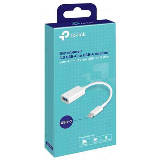 Адаптер TP-Link UC400 Type-C to USB (M/F) White Харків