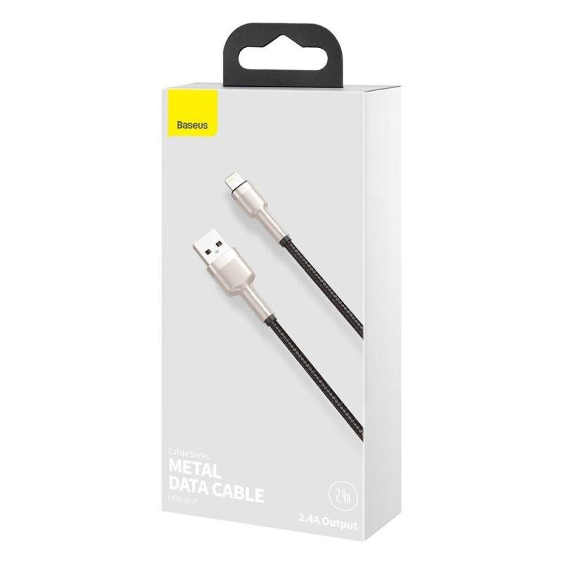 Дата кабель Baseus Cafule Metal USB to Lightning 2.4A (2m) (CALJK-B0) Херсон - изображение 6