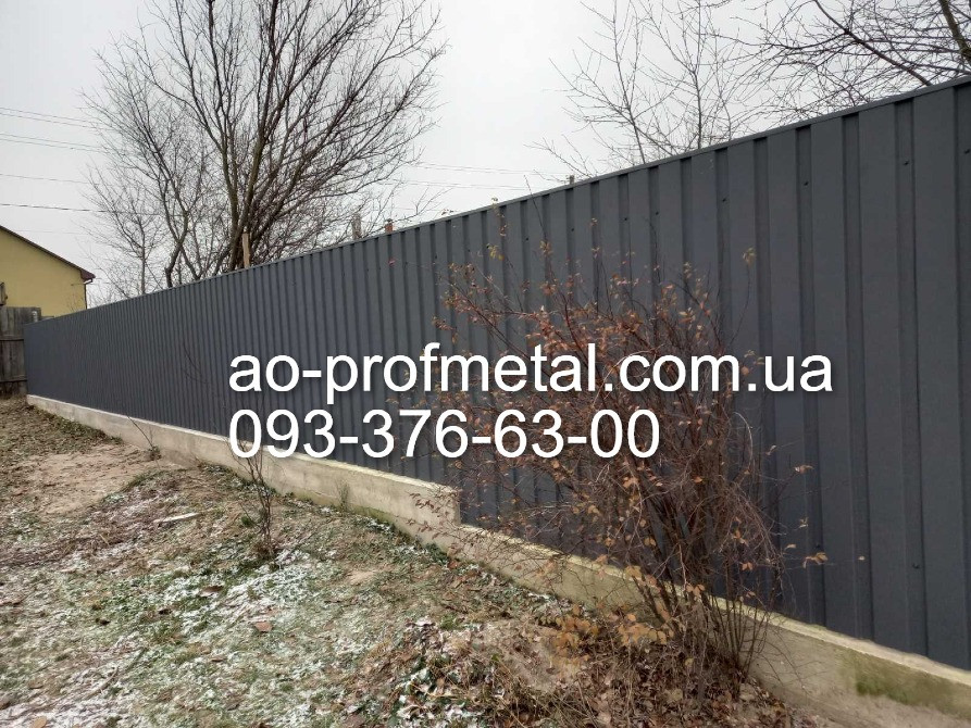 Профнастил графитового цвета RAL 7024 с матовой поверхностью. Киев - изображение 4