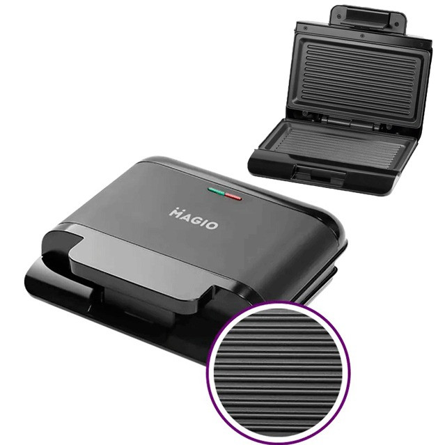 Бутербродниця MAGIO MG-378 750 Вт з антипригарним покриттям, Настільний гриль електричний-притискний Львів - зображення 3