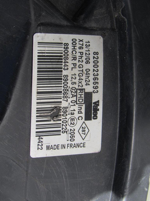 Фара левая Renault Kangoo 2003-2007 Ковель - изображение 5