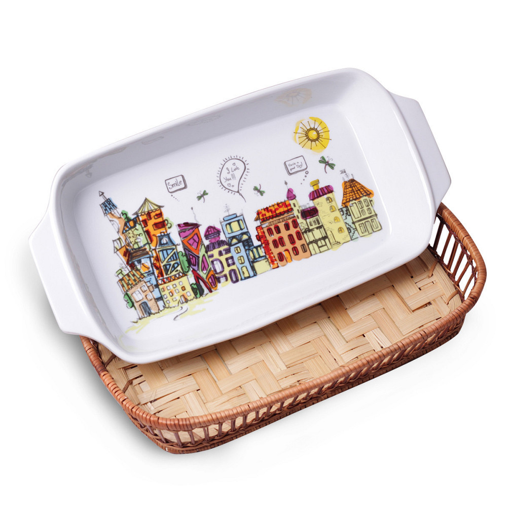 Форма керамічна для запікання Kamille KM-6304 5х18х35.5 см Київ - зображення 1