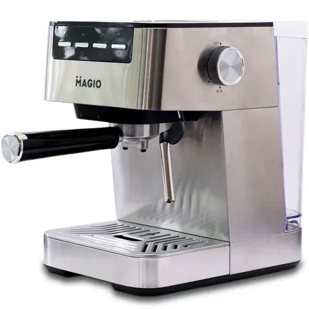 Кофеварка эспрессо Magio MG-453 960 Вт серебристая Київ - зображення 1