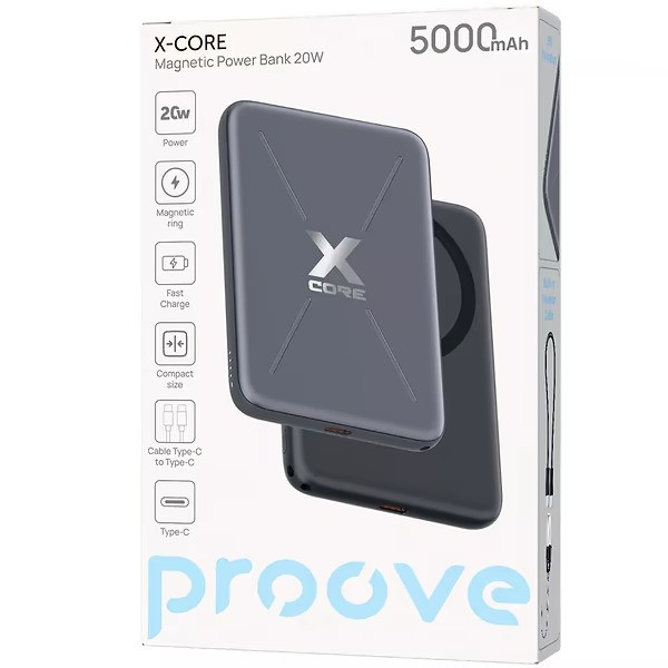 Power Bank Proove X-Core 20W 5000mAh Gray (PNXC20010003) Харьков - изображение 4