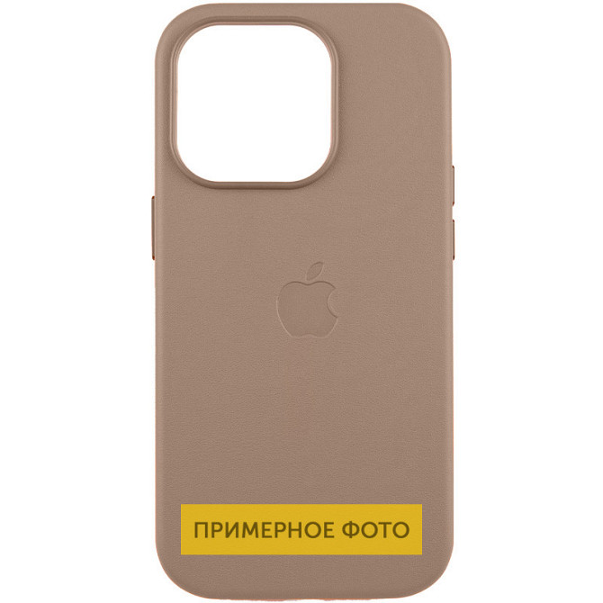 Кожаный чехол Leather Case (AAA) with MagSafe and Animation для Apple iPhone 16 (6.1") Херсон - зображення 1