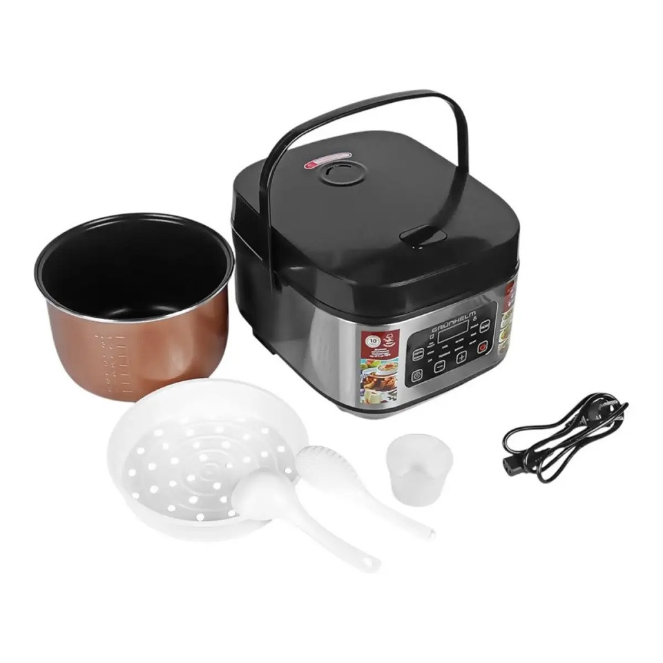 Мультиварка Grunhelm MC-38SB 900 Вт серебристая Київ - зображення 5