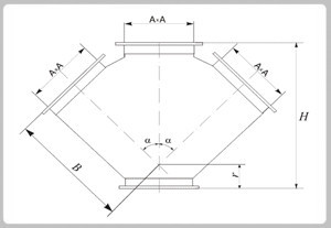 Ввод двойной квадратный СВД элеваторного самотека Киев - изображение 1