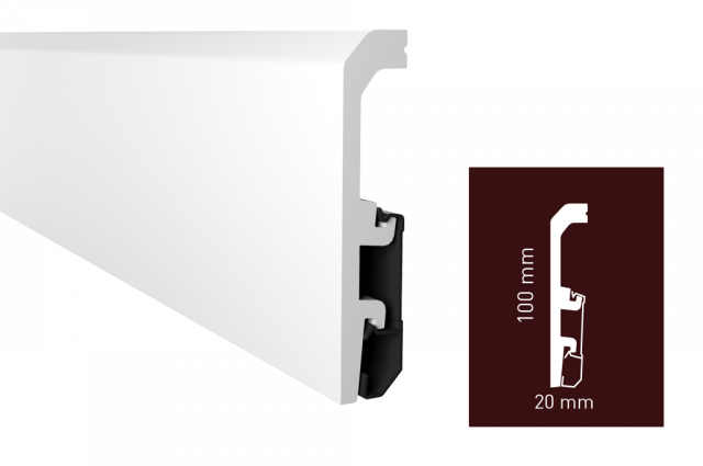 Водостійкий плінтус ARBITON VEGA з монтажною рейкою Киев - изображение 6