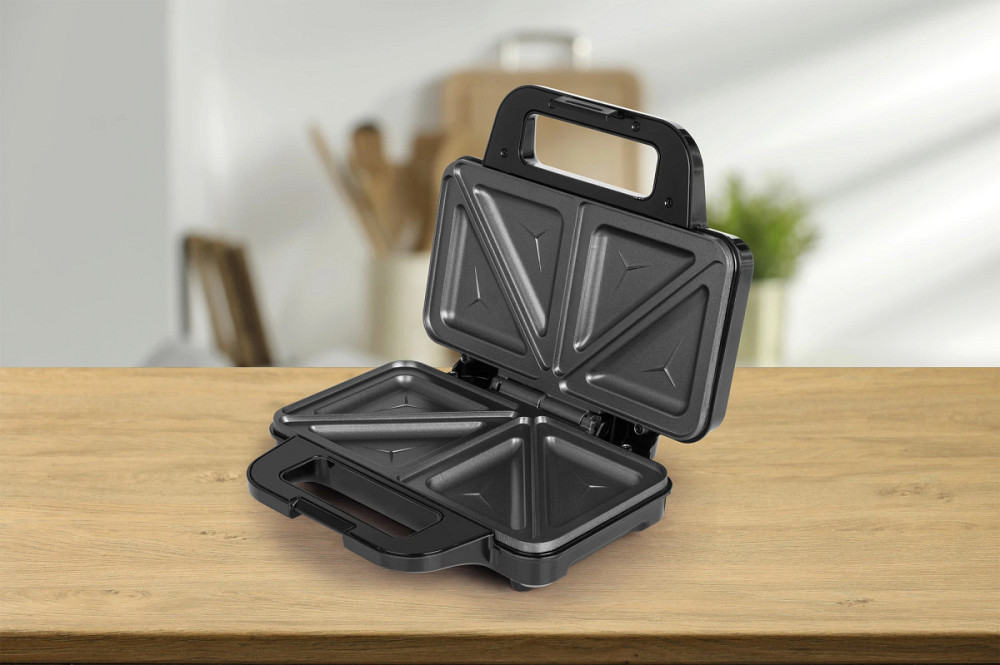 Бутербродница ECG S 2120 Grande 900 Вт черная Київ - зображення 7