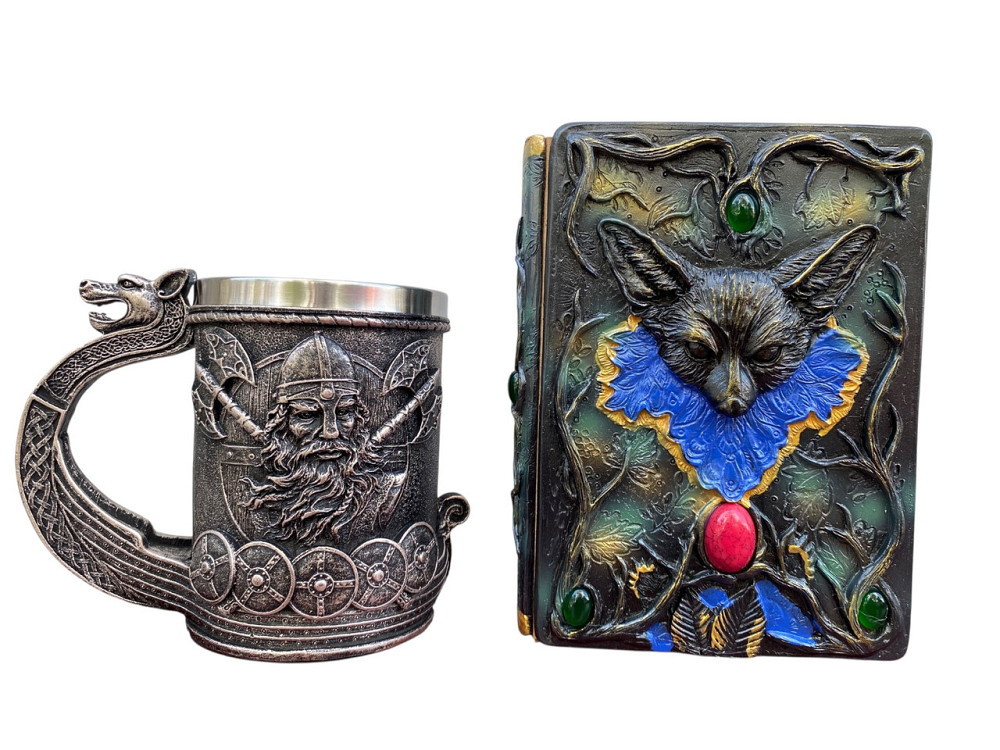 Подарочный набор Кружка 3D Корабль Викингов и Блокнот 3D «Лесной Гримуар Лисы» Київ - зображення 1