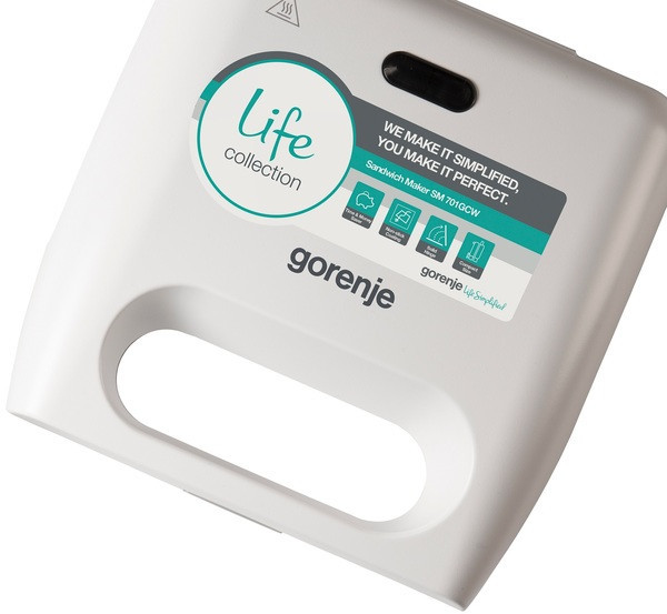 Бутербродница Gorenje SM-701-GСW 700 Вт белая Київ - зображення 2