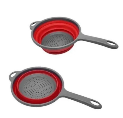 Друшляк складний силіконовий Frico FRU-088-Red 40.5 см червоний Київ - зображення 1