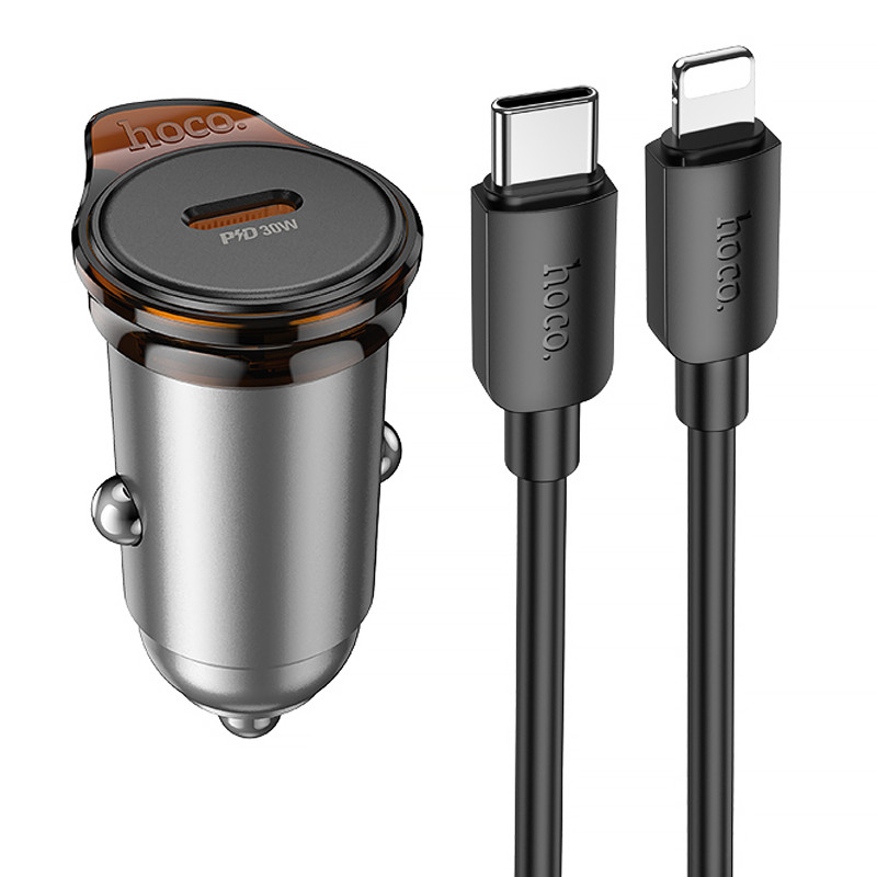 АЗУ Hoco NZ16 Rigorous PD30W (1USB-C) + кабель Type-C to Lightning Херсон - зображення 1