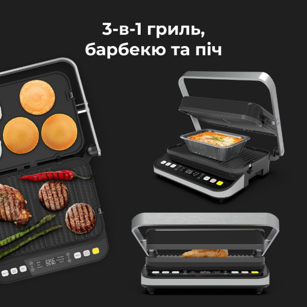 Электрогриль контактный AENO EG5 AEG0005 2000 Вт серебристый Київ - зображення 2