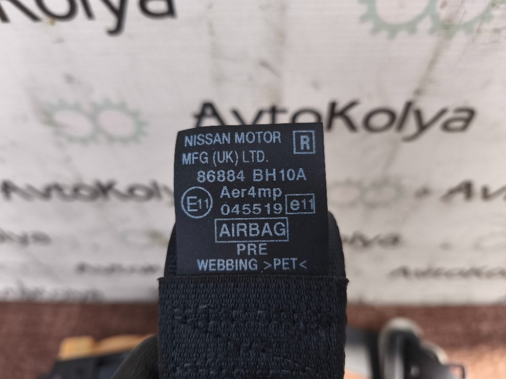 Ремень безопасности передний правый Nissan Note E11 2005-2012 (86884-BH10A) Ковель - зображення 3