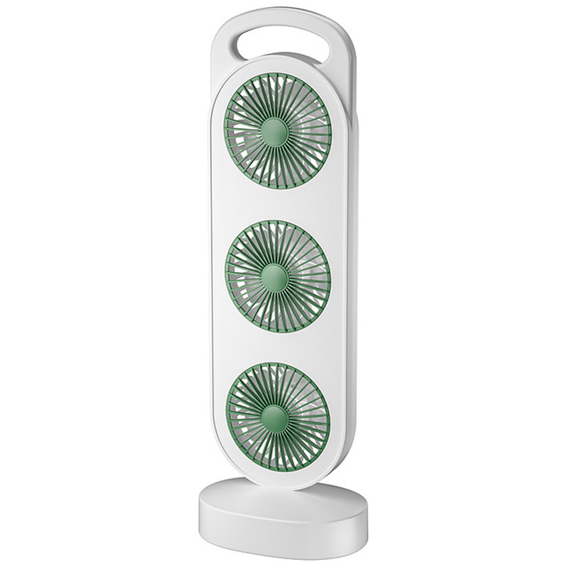 Настольный вентилятор Three Head Fan 1200 mAh Херсон - зображення 1