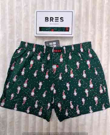 Мужские зелёные семейные трусы с рисунком гномов ТМ "BRES" (арт. MBXK 307/01/140) Кривий Ріг
