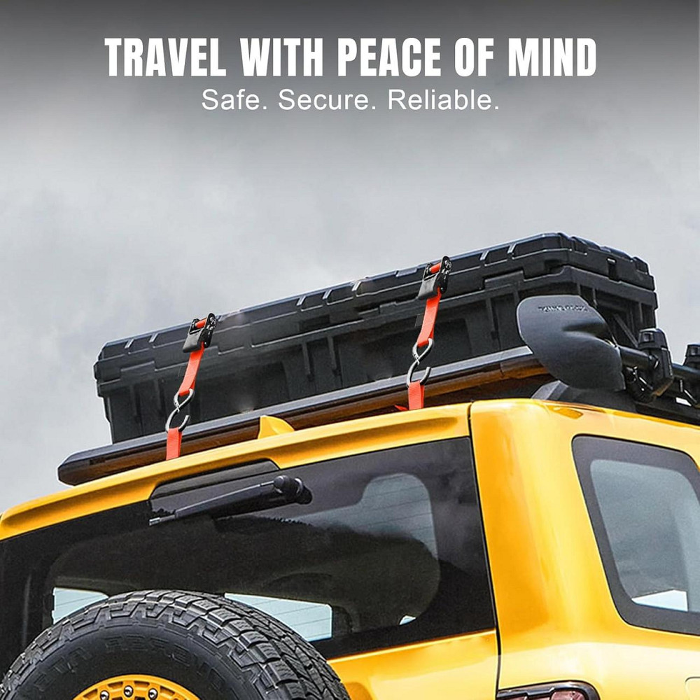 Набор стяжных ремней с храповым механизмом, S-крюками и защитными петлями (Soft Loops) 4 шт., 680 кг Харьков - изображение 4