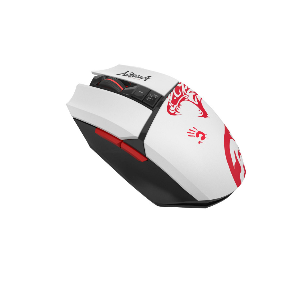 Мышь компьютерная безпроводная Bloody R36 Ultra Naraka белая с красным Киев - изображение 8