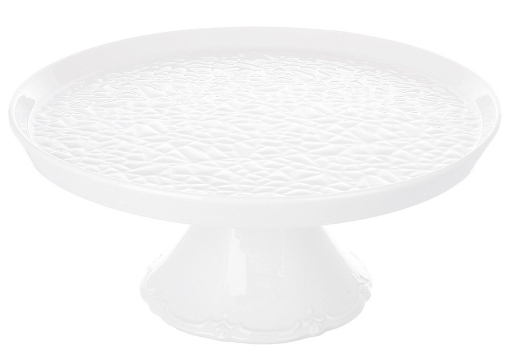 Тортівниця на ніжці Bona Di 988-399 31 см біла Київ - зображення 1