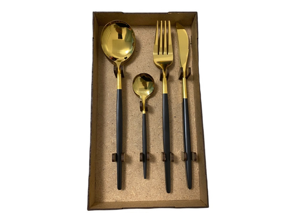 Набор столовых приборов Kitchen чёрный Київ - зображення 12