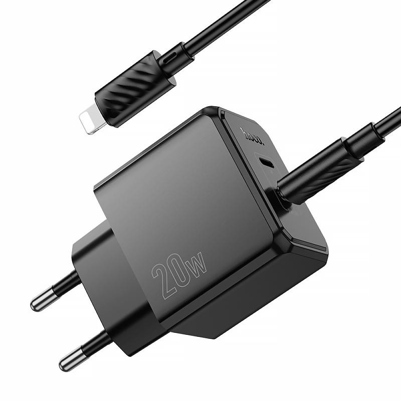 СЗУ Hoco CS16A Wish PD20W (1USB-C/1L) + кабель Type-C to Lightning Херсон - изображение 7