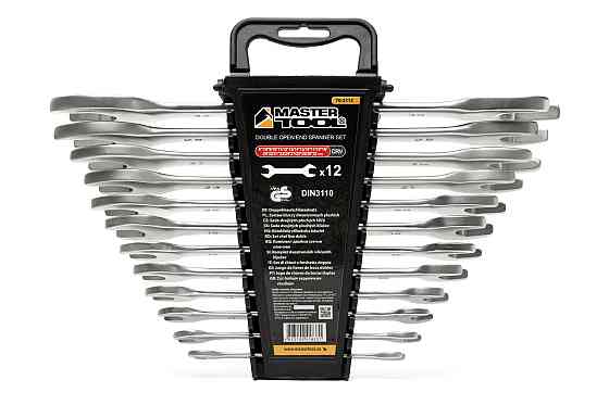 Ключи рожковые MASTERTOOL SATIN FINISH набор 12 шт (6–25/27/28/30/32 мм) CrV DIN 3110 70-2112 Харьков