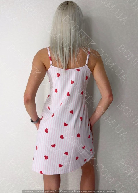 Женская ночная сорочка на тонкой бретели "Loveu" (арт. LDK 112/67/02) Кривий Ріг - зображення 4