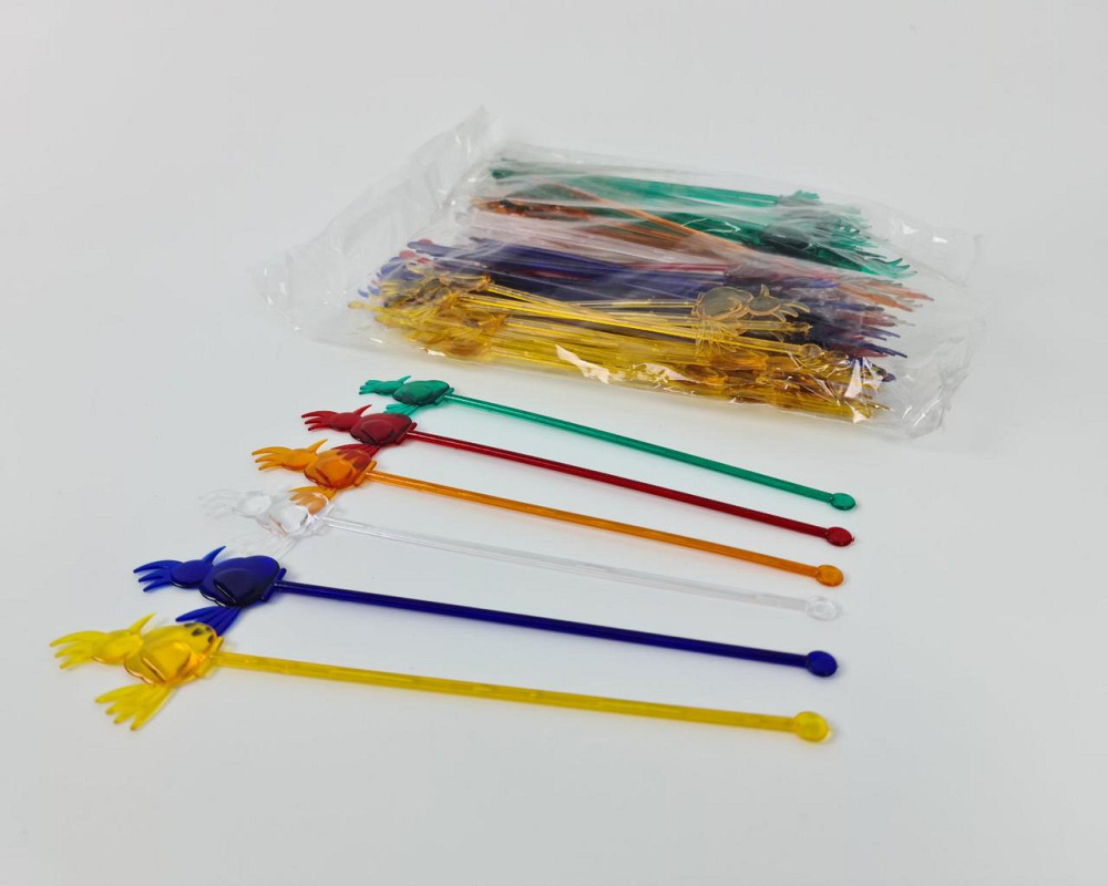 Мешалка пластиковая для коктейля "Попугай"24.5см(100шт)  (1 пач) Харьков - изображение 3