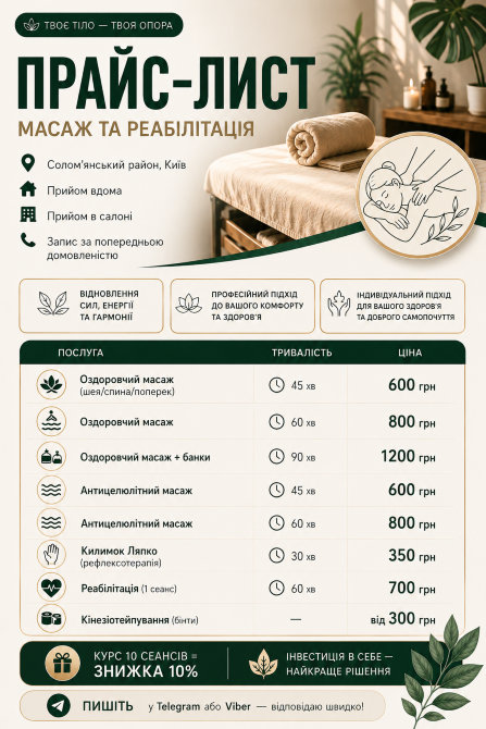 Масаж та реабілітація Киев - изображение 4