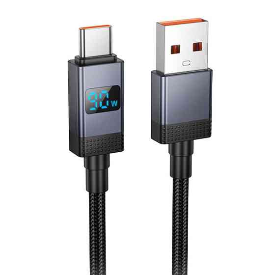 Дата кабель Hoco X118 Generous with display USB to Type-C 5A (1m) Херсон