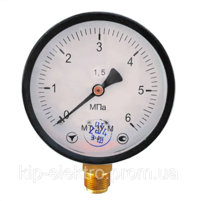 Манометр МТ-3У-М от 0 до 6 МПа (60 кгс/см2) - аналог МП3-У, ДМ 05100, МТП-100, ОБМ1-100, ДМ 05-МП-3У Київ - зображення 1