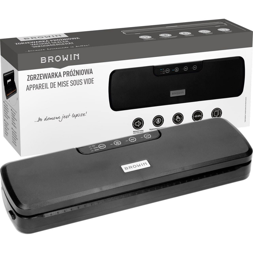 Вакуумный упаковщик Browin с пакетами черный (320623) Одеса - зображення 1
