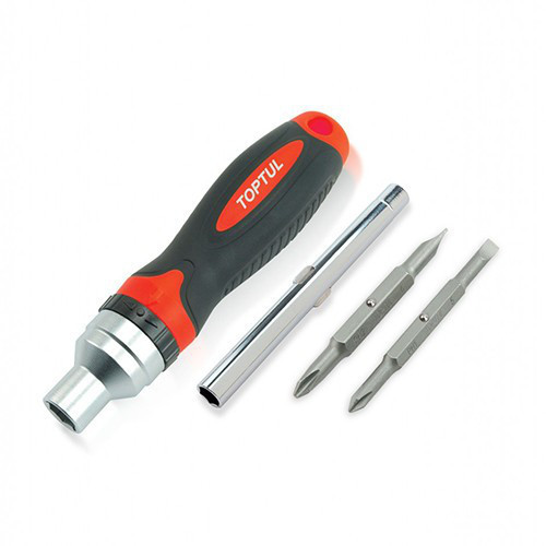 Отвертка-трещотка с набором насадок TOPTUL 7-в-1 GAAR0402 Харьков - изображение 1