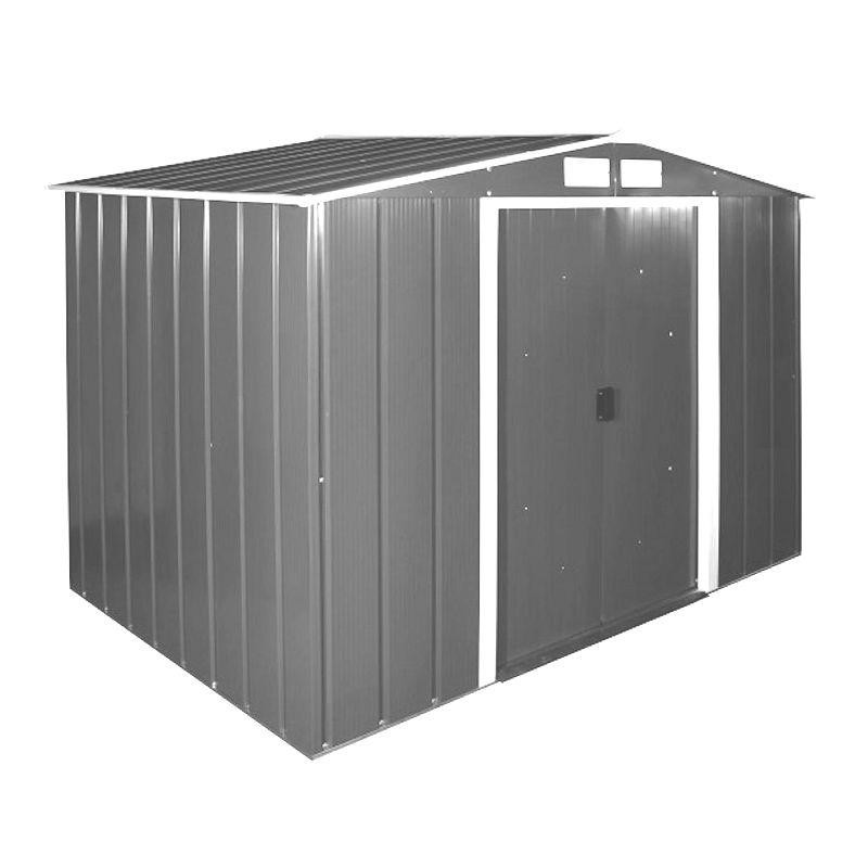 Сарай металлический ECO 262x182x191 см серый с белым Київ - зображення 5