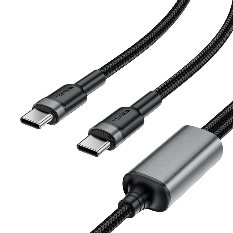 Дата кабель Acefast C22-02 2in1 Type-C to Type-C/Type-C 100W (1.2m) Херсон - зображення 4