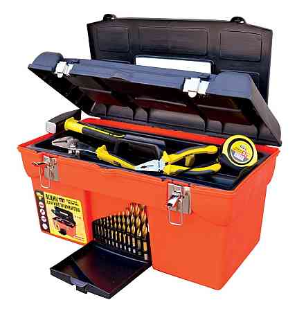 Ящик для инструментов MASTERTOOL с металлическими замками 19" 480х265х252 мм 79-2106 Харків