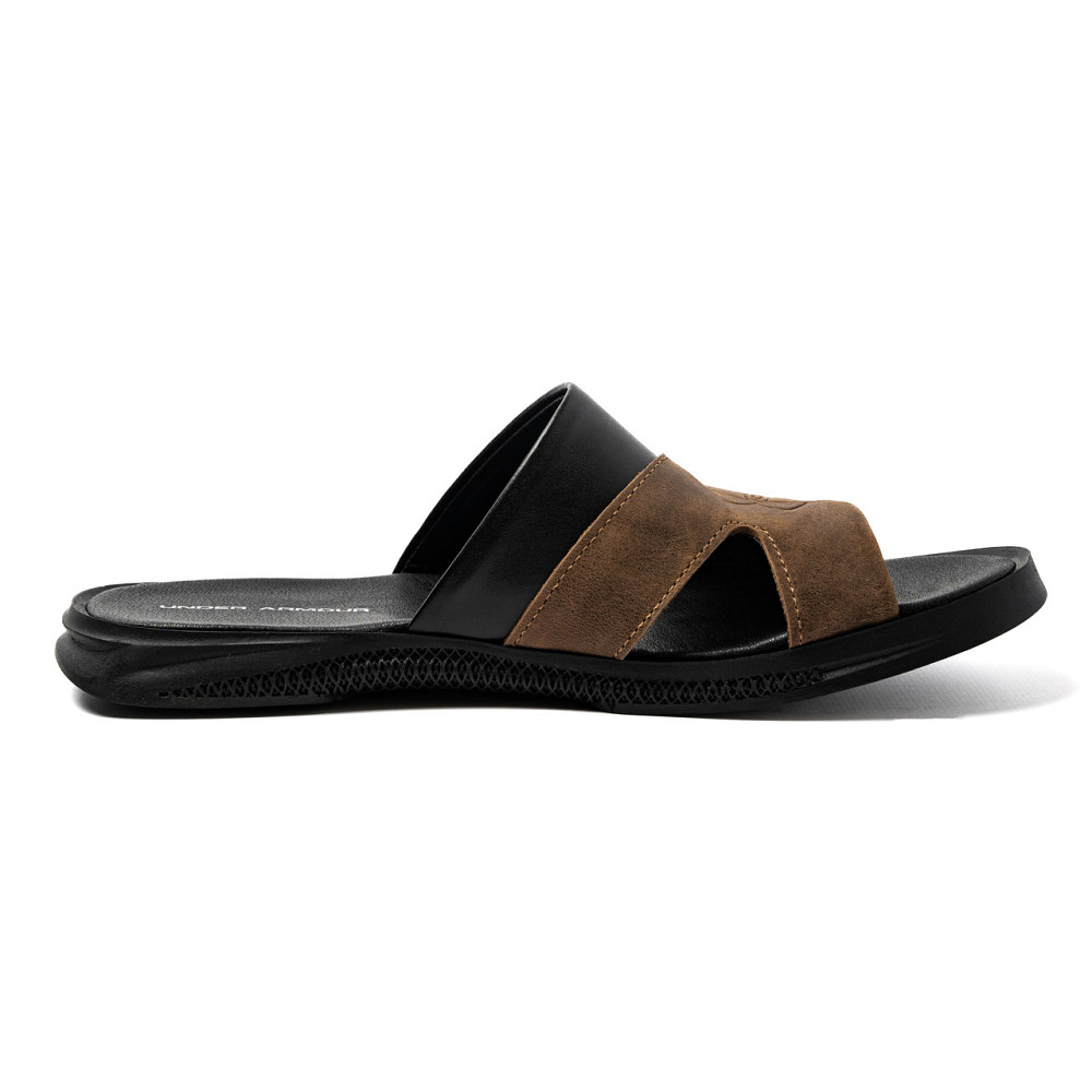 Мужские кожаные  летние шлепанцы-сланцы Under Armour Київ - зображення 2