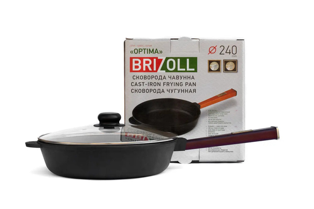 Сковорода універсальна Brizoll Optimа Bordo O2460-P2-C 24х6 см Київ - зображення 1