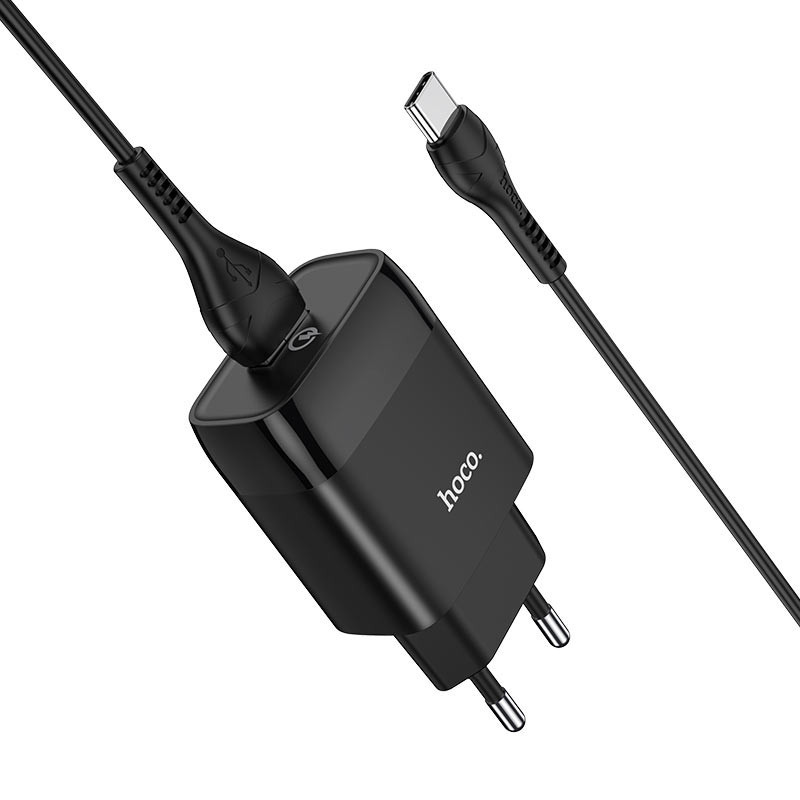 СЗУ Hoco C72Q Glorious QC3.0 18W (1USB-A) + кабель USB to Type-C Херсон - зображення 2