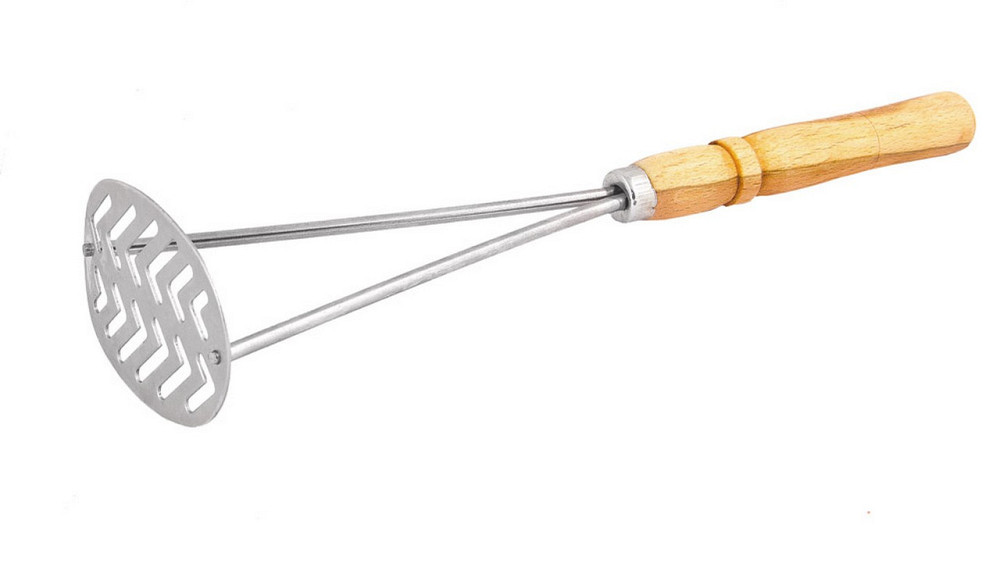 Толкушка для картофеля ГОСПОДАР овальная с деревянной лакированной ручкой 92-0833 Харьков - изображение 1