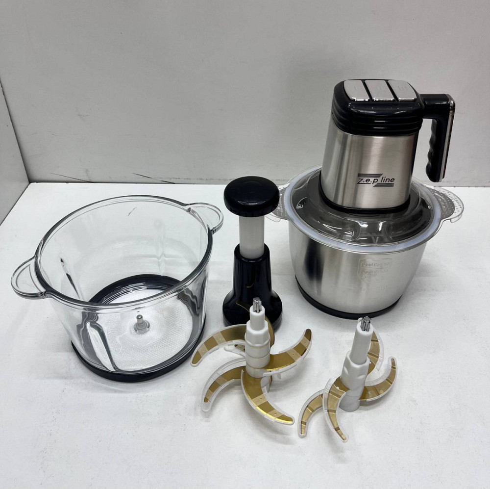 Измельчитель с 2 чашами 6 в 1 Zepline ZP-00219 3.2 л 3000 Вт серебристый Київ - зображення 6